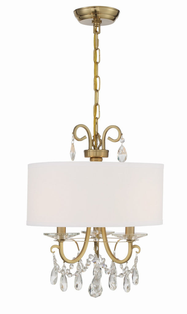 Buy the Othello Three Light Chandelier in Vibrant Gold by Crystorama ( SKU# 6623-VG-CL-SAQ )