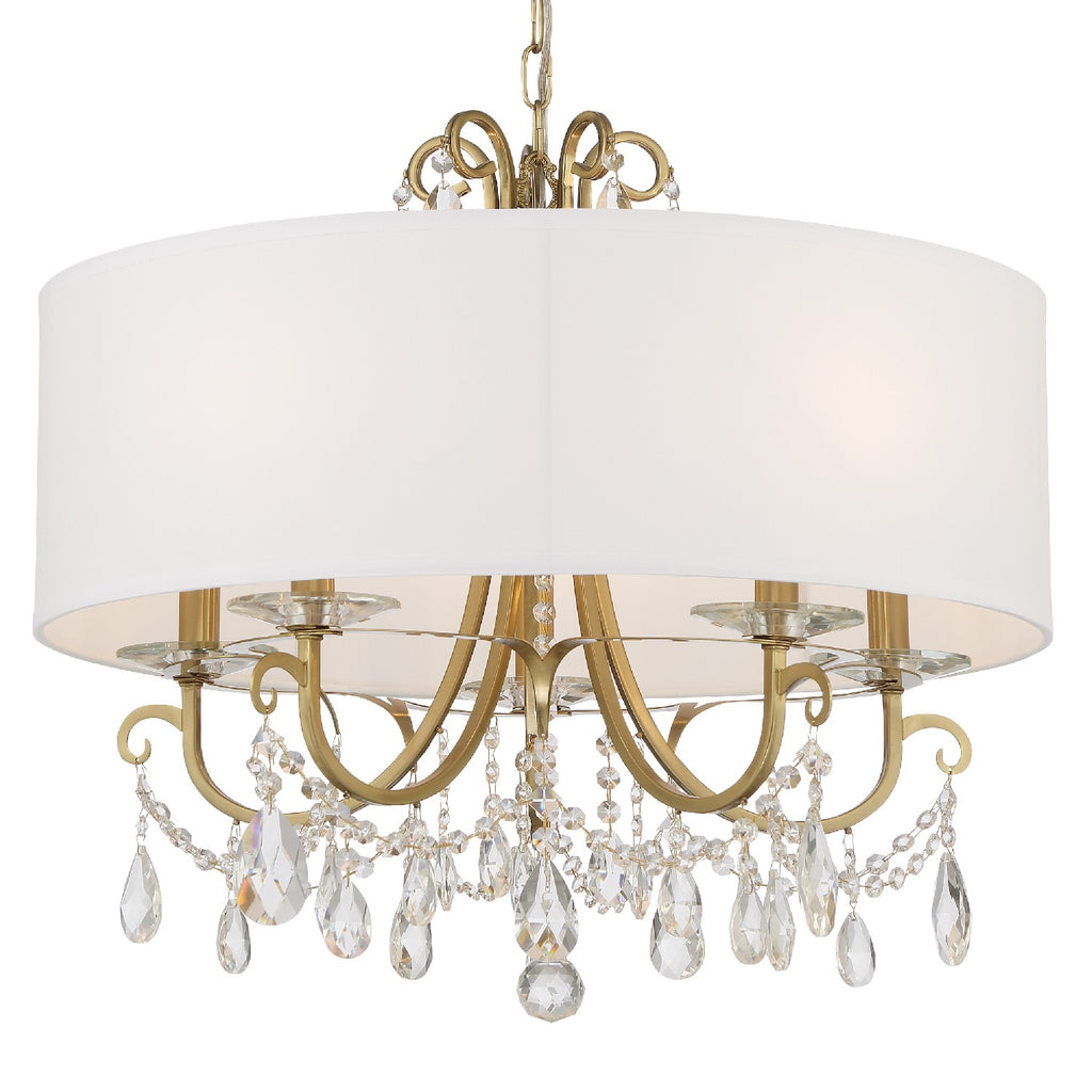 Buy the Othello Five Light Chandelier in Vibrant Gold by Crystorama ( SKU# 6625-VG-CL-S )