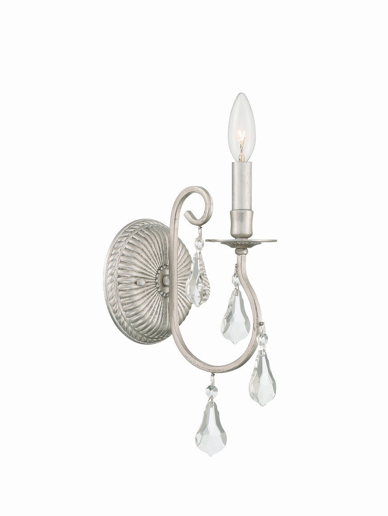 Buy the Ashton One Light Wall Mount in Olde Silver by Crystorama ( SKU# 5011-OS-CL-S )