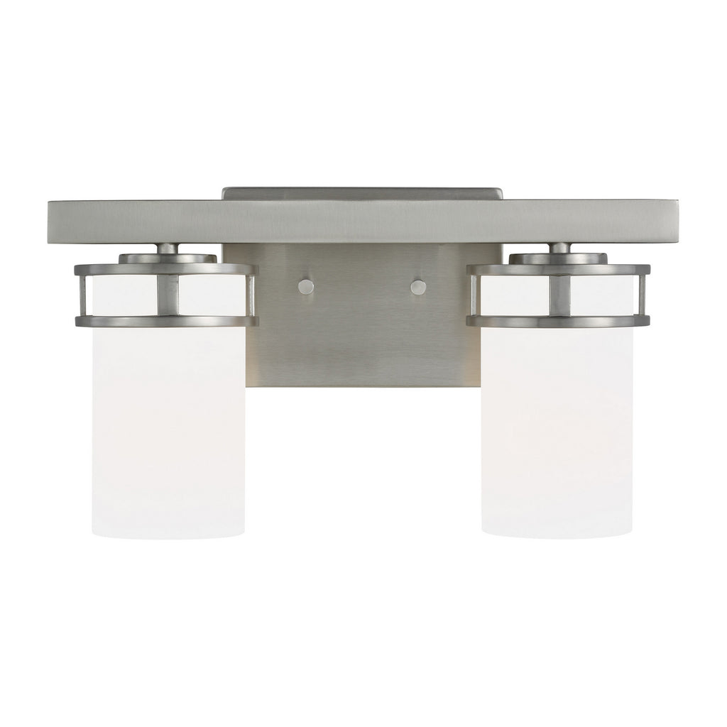 Buy the Robie Two Light Wall / Bath in Brushed Nickel by Generation Lighting. ( SKU# 4421602-962 )