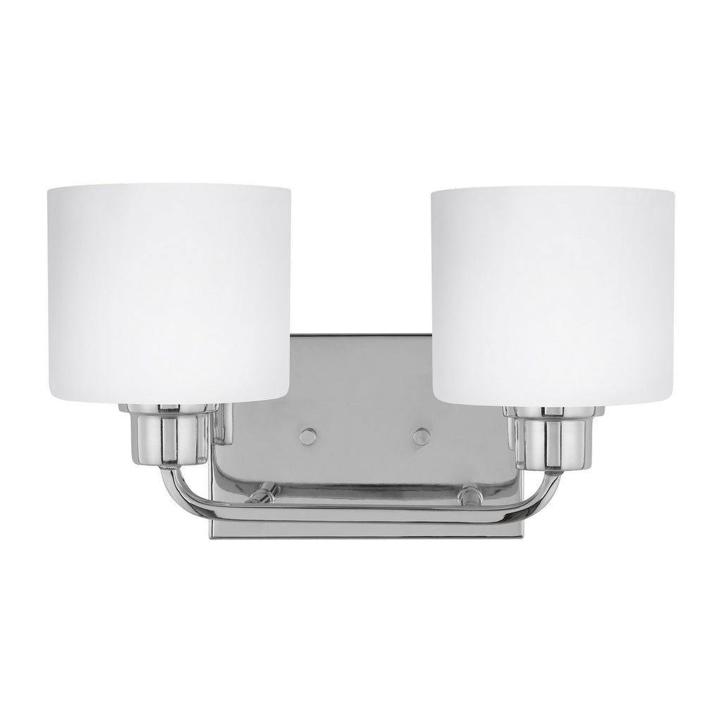 Buy the Canfield Two Light Wall / Bath in Chrome by Generation Lighting. ( SKU# 4428802-05 )