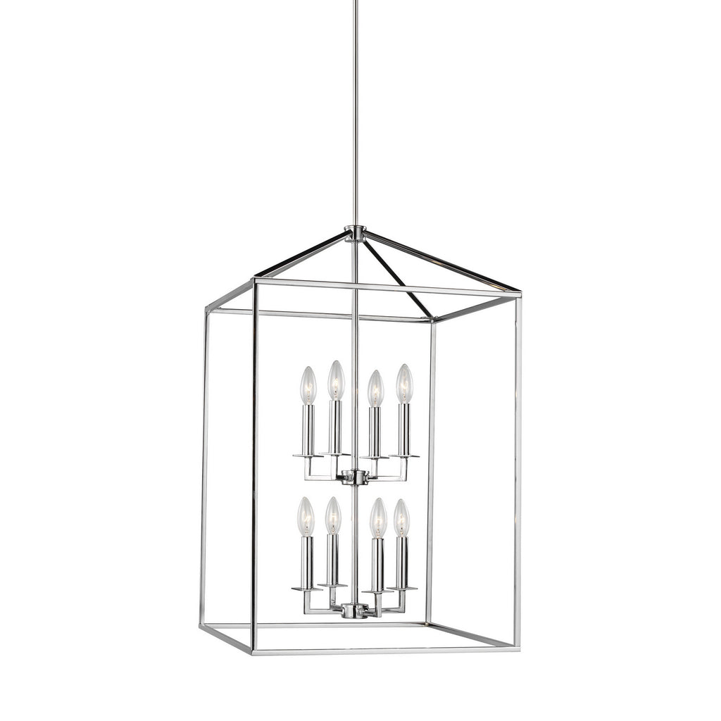 Buy the Perryton Eight Light Hall / Foyer Pendant in Chrome by Generation Lighting. ( SKU# 5115008-05 )