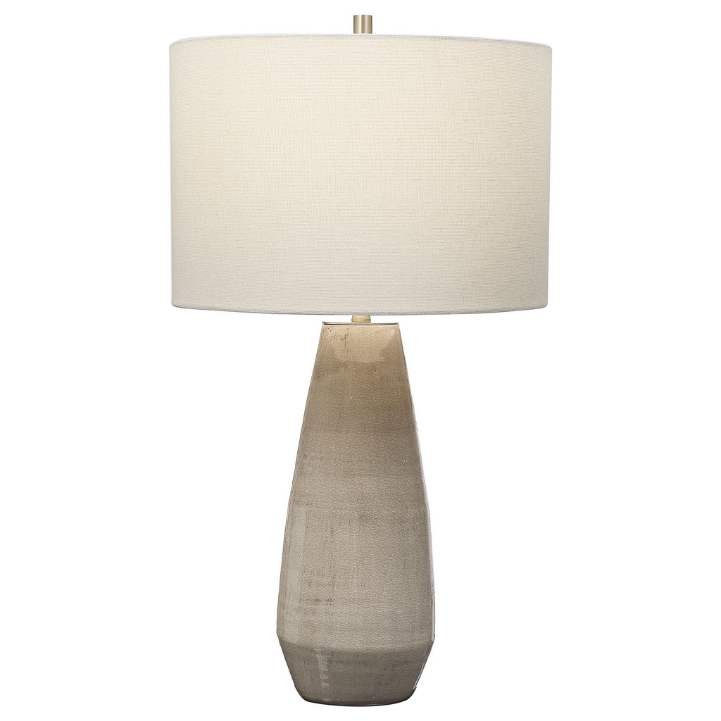 Volterra One Light Table Lamp in Antique Brushed Brass by Uttermost ( SKU# 28394-1 )