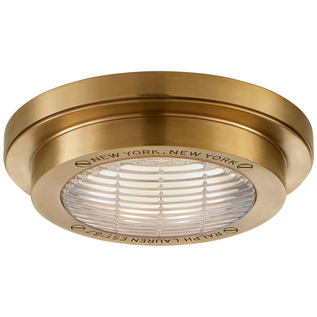 Buy the Grant LED Flush Mount in Natural Brass by Ralph Lauren ( SKU# RL 4128NB )