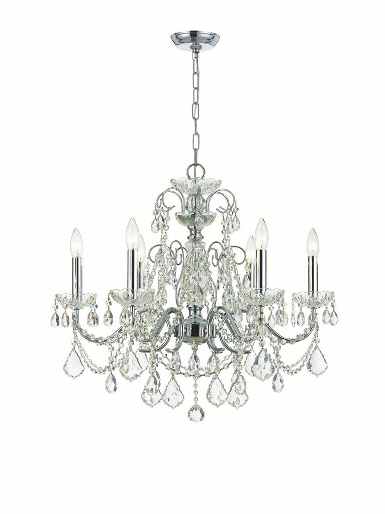 Buy the Imperial Six Light Chandelier in Polished Chrome by Crystorama ( SKU# 3226-CH-CL-I )