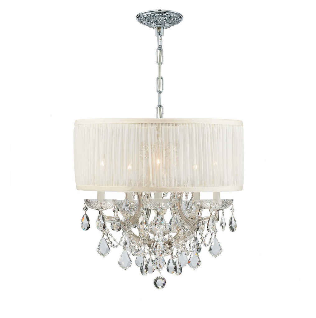Buy the Brentwood Six Light Mini Chandelier in Polished Chrome by Crystorama ( SKU# 4415-CH-SAW-CL-S )