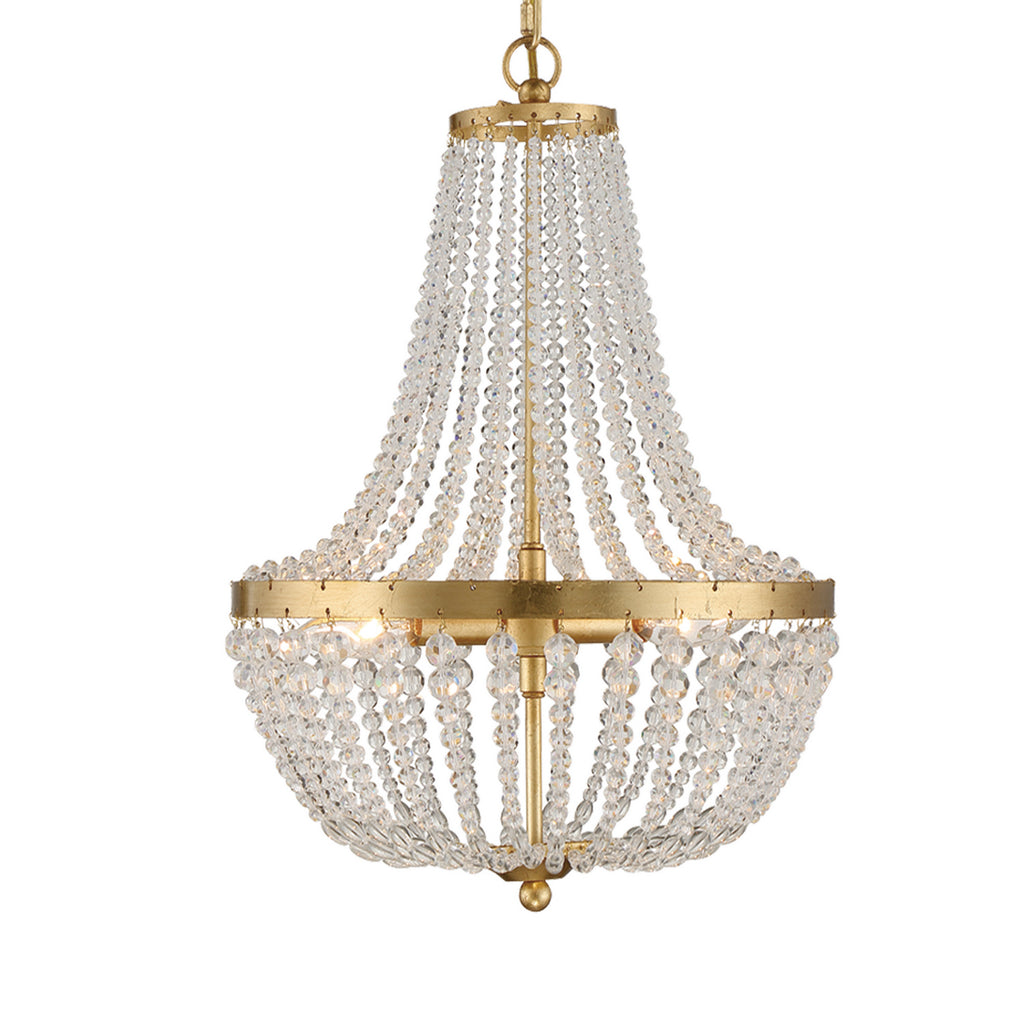 Buy the Rylee Three Light Chandelier in Antique Gold by Crystorama ( SKU# 603-GA )