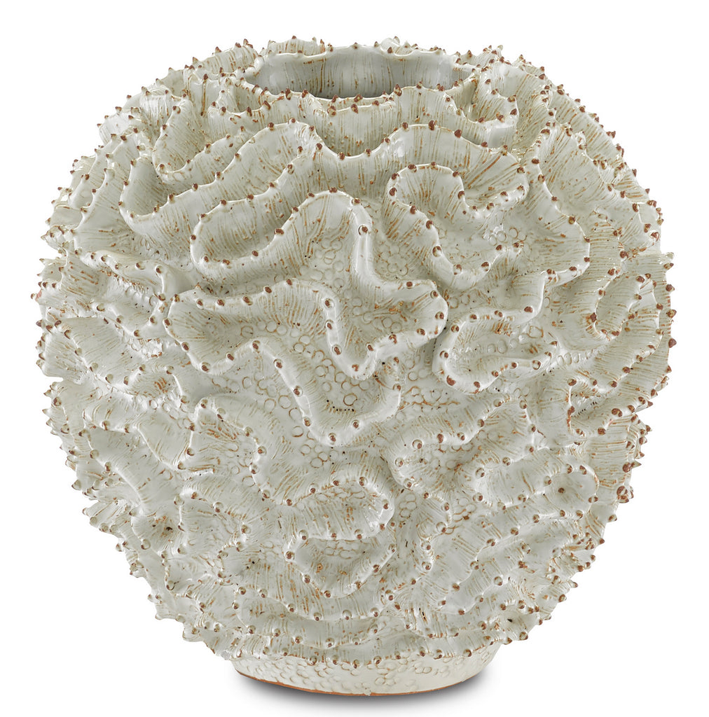 Buy the Swirl Vase in White/Gold by Currey and Company ( SKU# 1200-0296 )