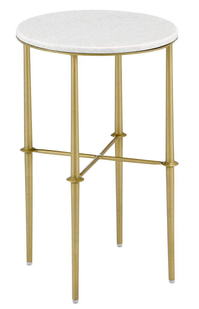 Buy the Kira Accent Table in Brass/White by Currey and Company ( SKU# 3000-0182 )
