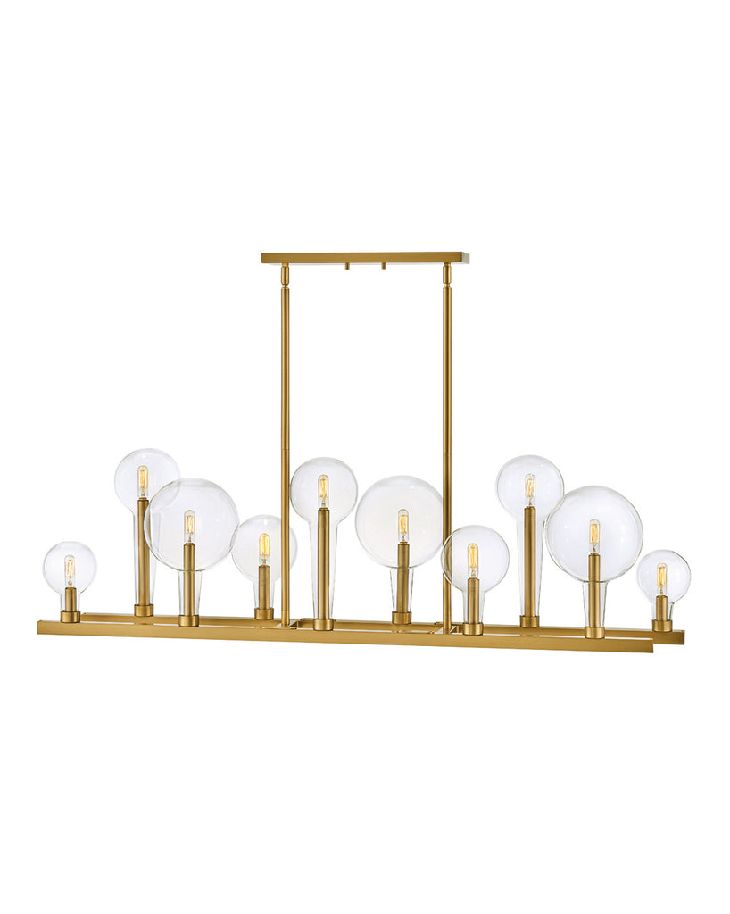 Buy the Alchemy LED Linear Chandelier in Lacquered Brass by Hinkley ( SKU# 30528LCB )