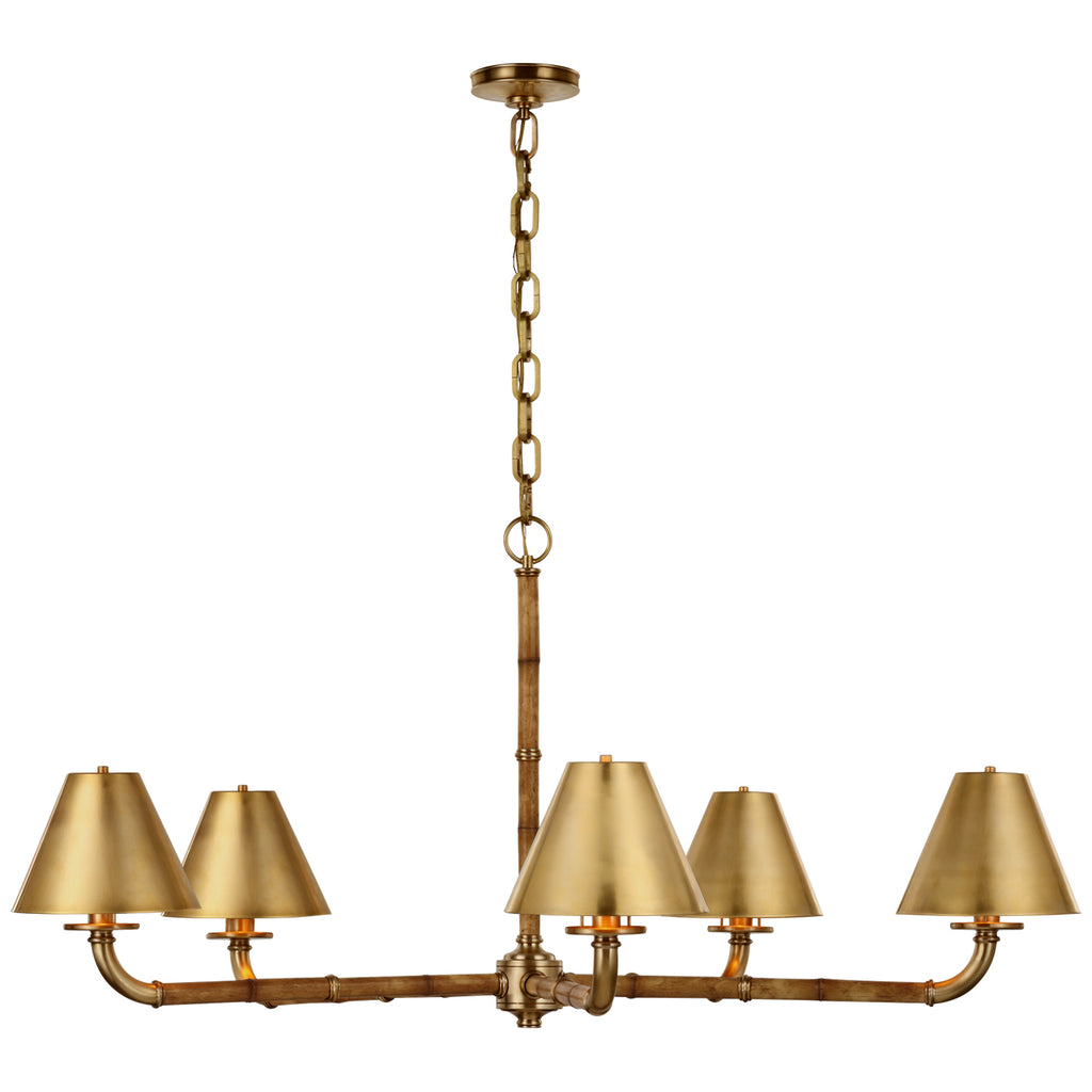 Buy the Dalfern LED Chandelier in Waxed Bamboo and Natural Brass by Ralph Lauren ( SKU# RL 5685WB/NB-NB )