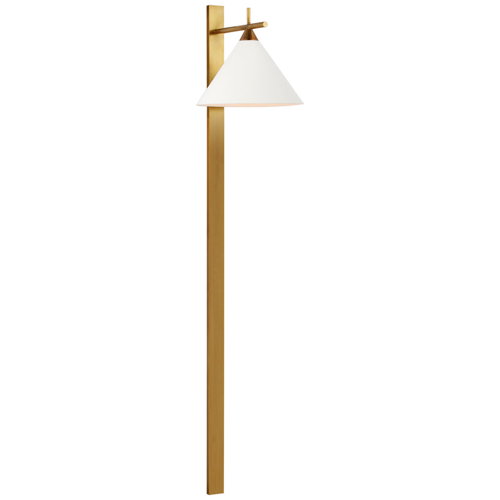 Buy the Cleo LED Wall Sconce in Antique-Burnished Brass by Visual Comfort Signature ( SKU# KW 2412AB-WHT )