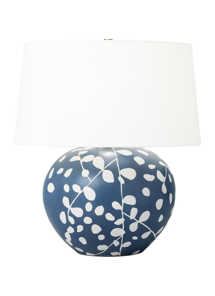 Buy the Nan One Light Table Lamp in Semi Matte Navy Blue by Visual Comfort Studio ( SKU# HT1011WLSMNB1 )