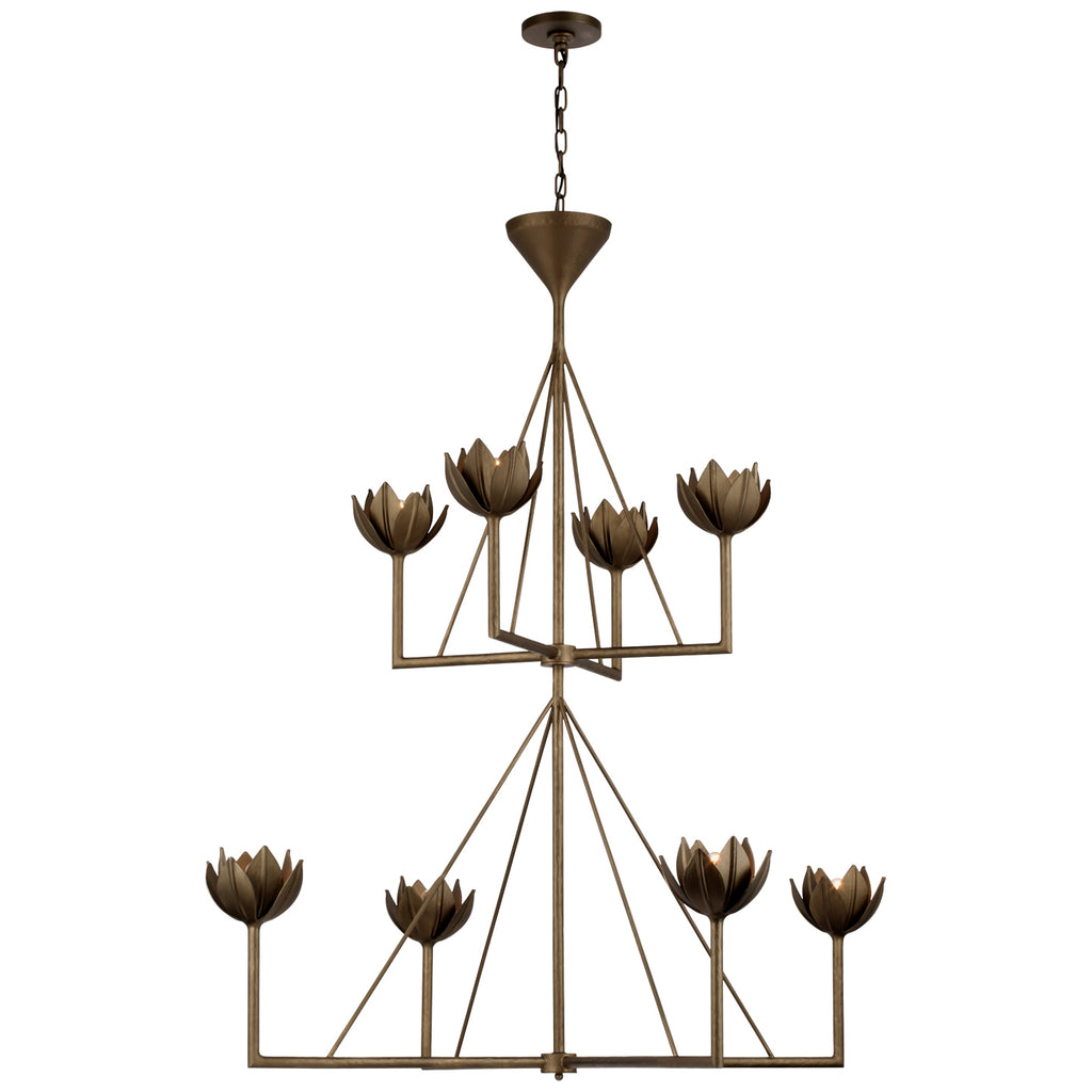 Buy the Alberto Eight Light Chandelier in Antique Bronze Leaf by Visual Comfort Signature ( SKU# JN 5006ABL )