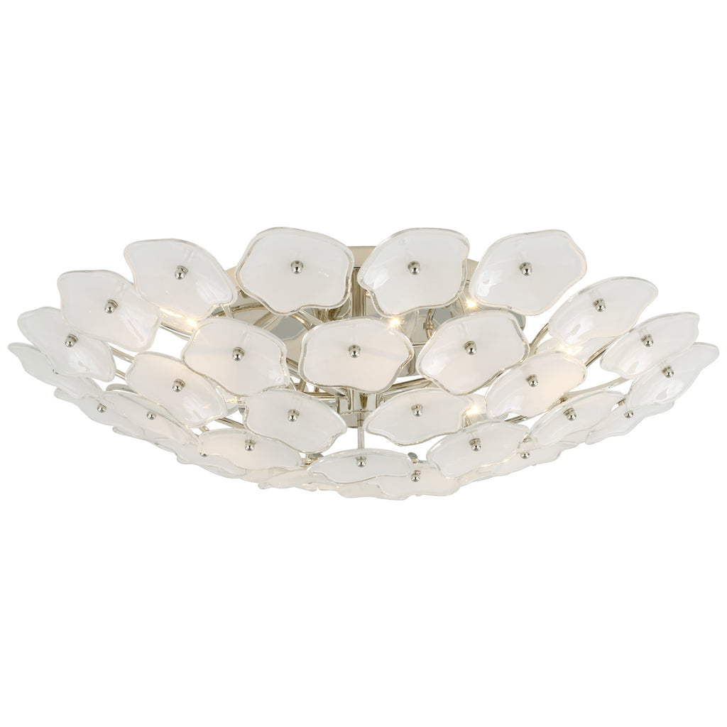 Buy the Leighton LED Flush Mount in Polished Nickel by Visual Comfort Signature ( SKU# KS 4066PN-CRE )