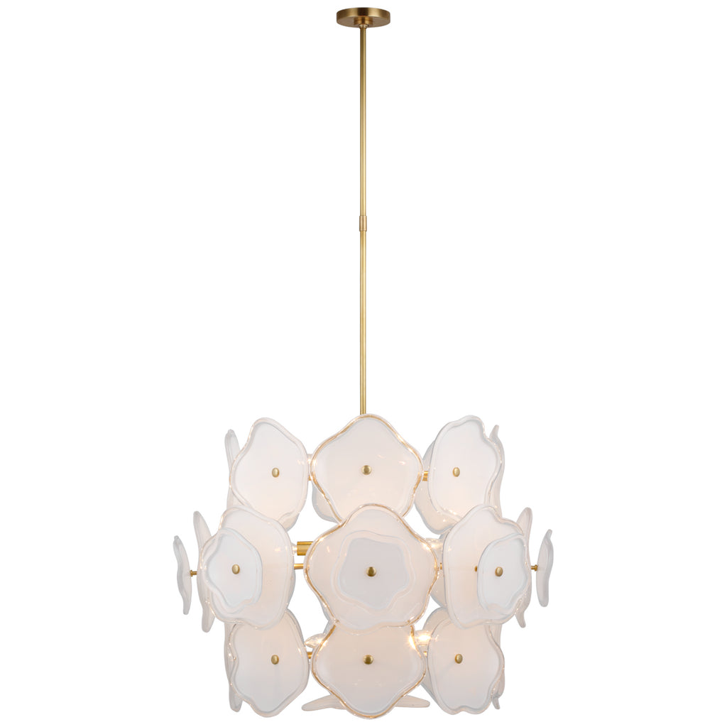 Buy the Leighton LED Chandelier in Soft Brass by Visual Comfort Signature ( SKU# KS 5067SB-CRE )