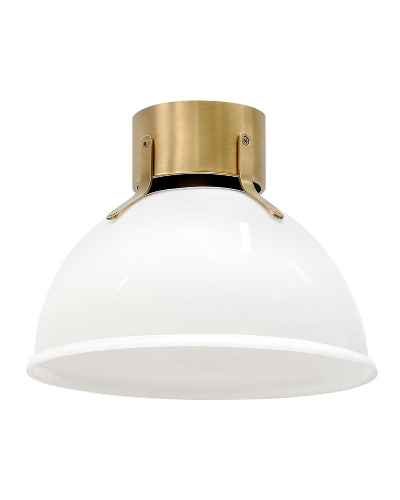 Buy the Argo LED Flush Mount in Heritage Brass with Cased Opal Glass by Hinkley ( SKU# 3481HB-CO )