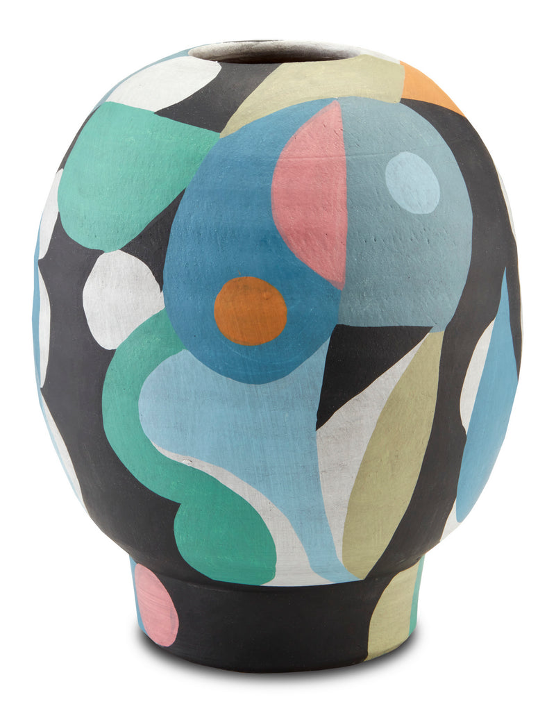 Buy the So Nouveau Vase in Blue/Green/Black/Yellow by Currey and Company ( SKU# 1200-0460 )