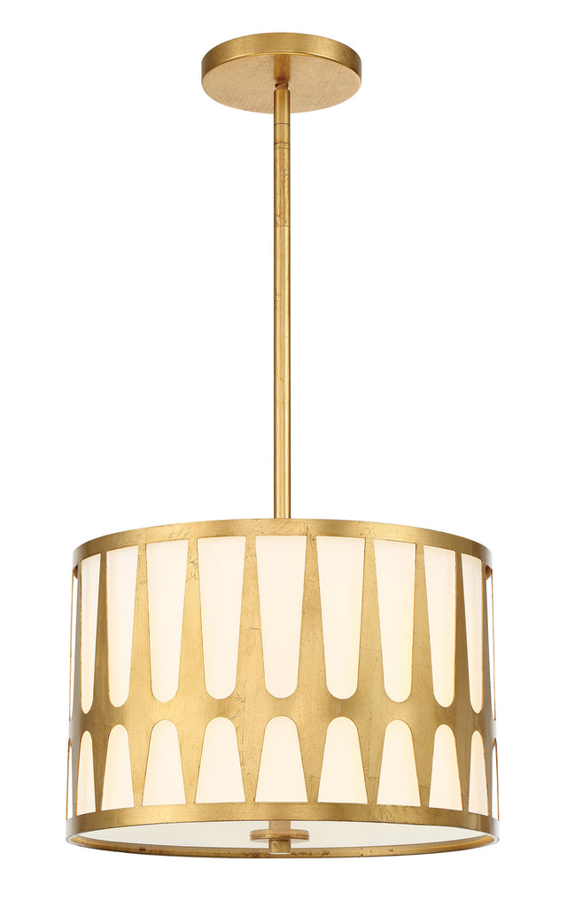 Buy the Royston Three Light Pendant in Antique Gold by Crystorama ( SKU# ROY-803-GA )