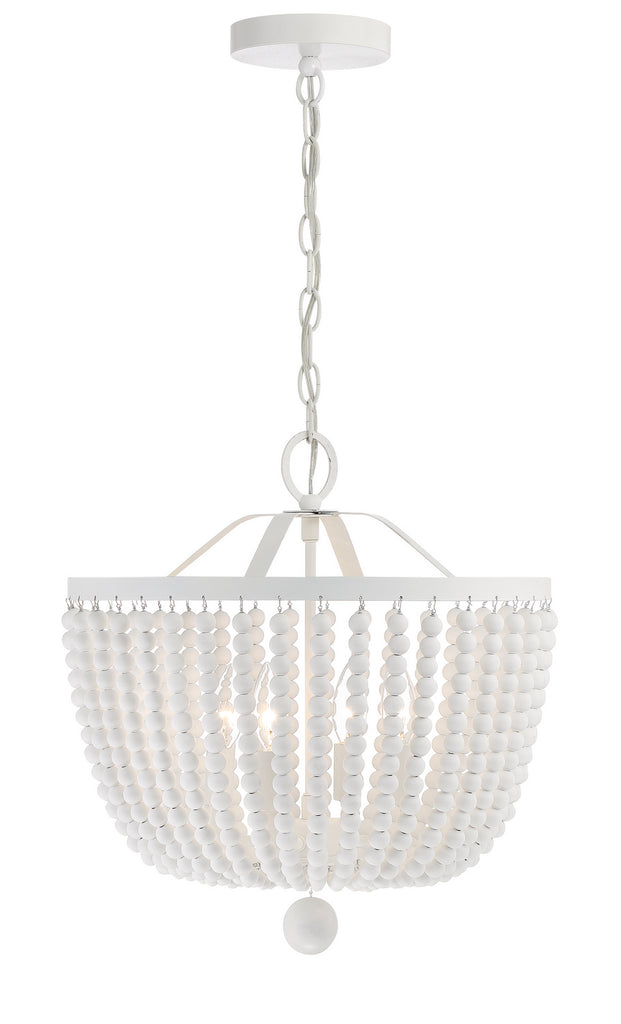 Buy the Rylee Four Light Chandelier in Matte White by Crystorama ( SKU# 604-MT )