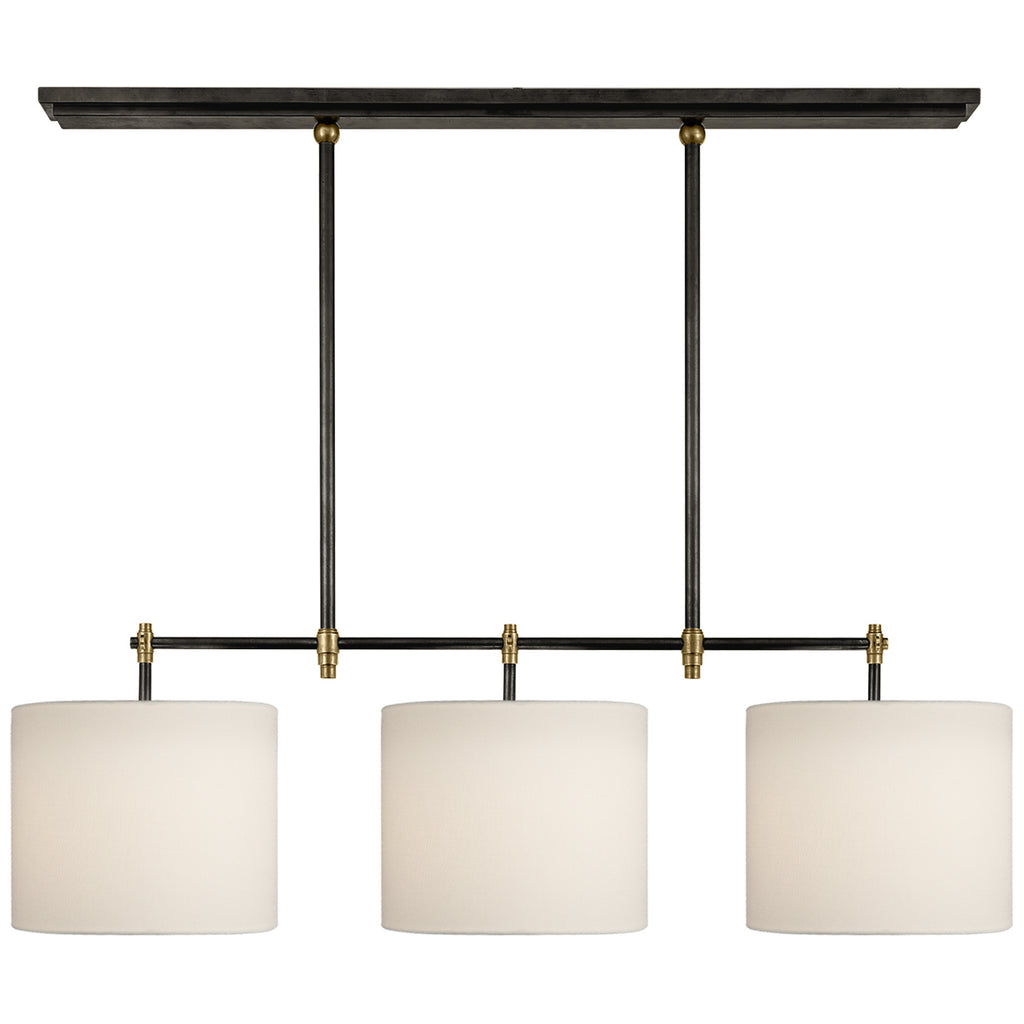 Buy the Bryant Three Light Billiard Pendant in Bronze And Hand-Rubbed Antique Brass by Visual Comfort Signature ( SKU# TOB 5004BZ/HAB-L )