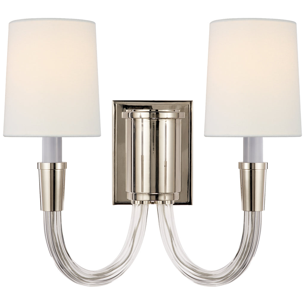 Buy the Vivian Two Light Wall Sconce in Polished Nickel by Visual Comfort Signature ( SKU# TOB 2033PN-L )