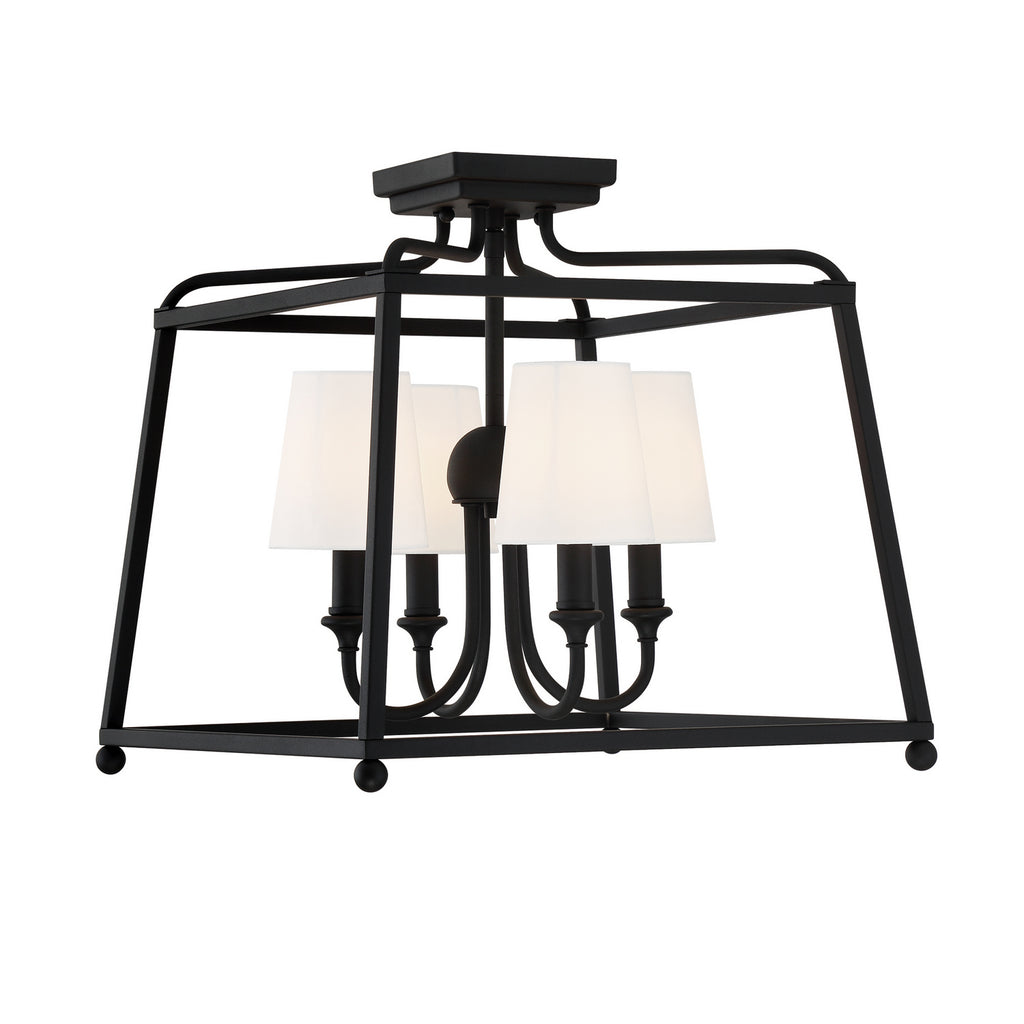 Buy the Sylvan Four Light Ceiling Mount in Black Forged by Crystorama ( SKU# 2243-BF )
