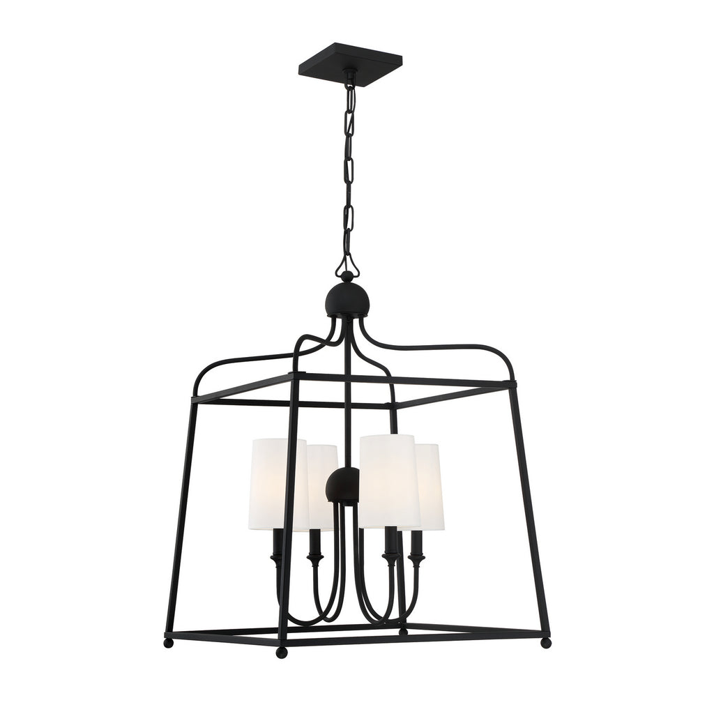 Buy the Sylvan Four Light Chandelier in Black Forged by Crystorama ( SKU# 2244-BF )