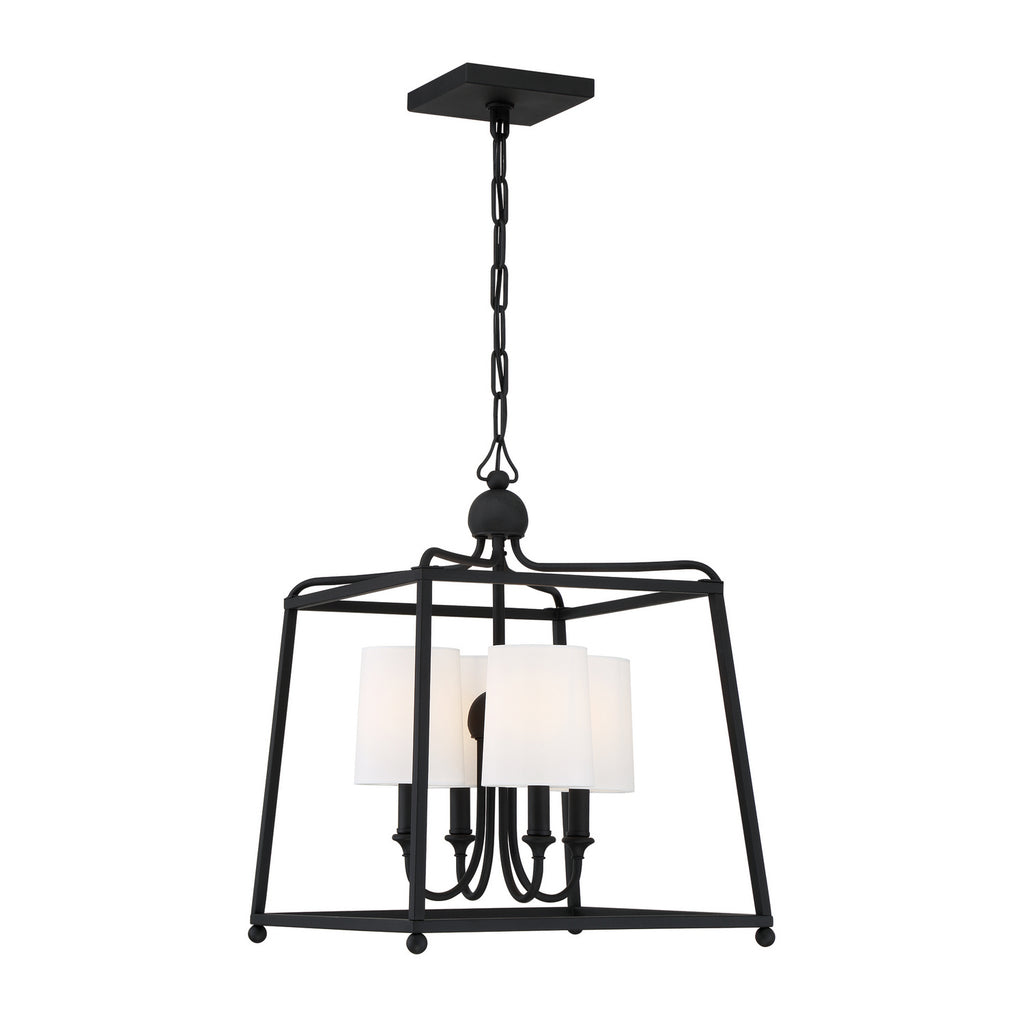 Buy the Sylvan Four Light Chandelier in Black Forged by Crystorama ( SKU# 2245-BF )