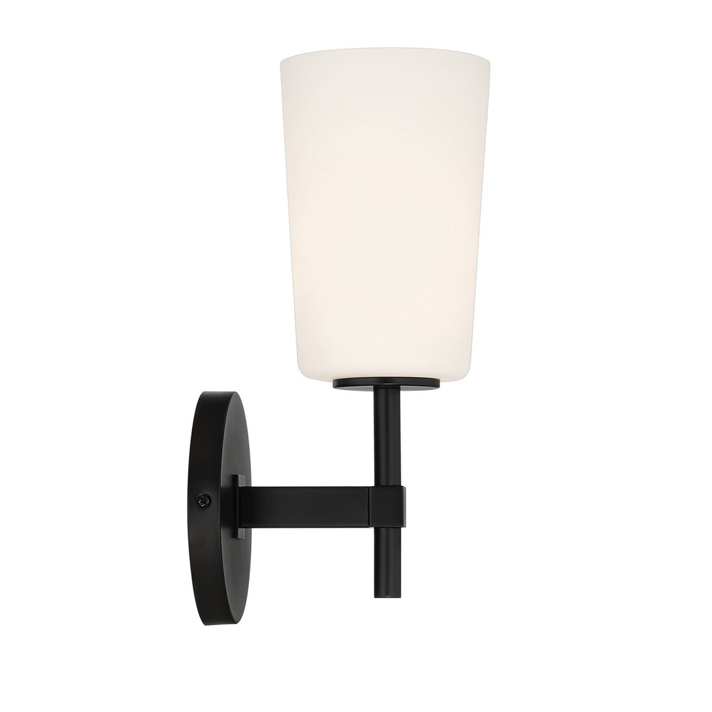 Buy the Colton One Light Wall Mount in Black by Crystorama ( SKU# COL-101-BK )