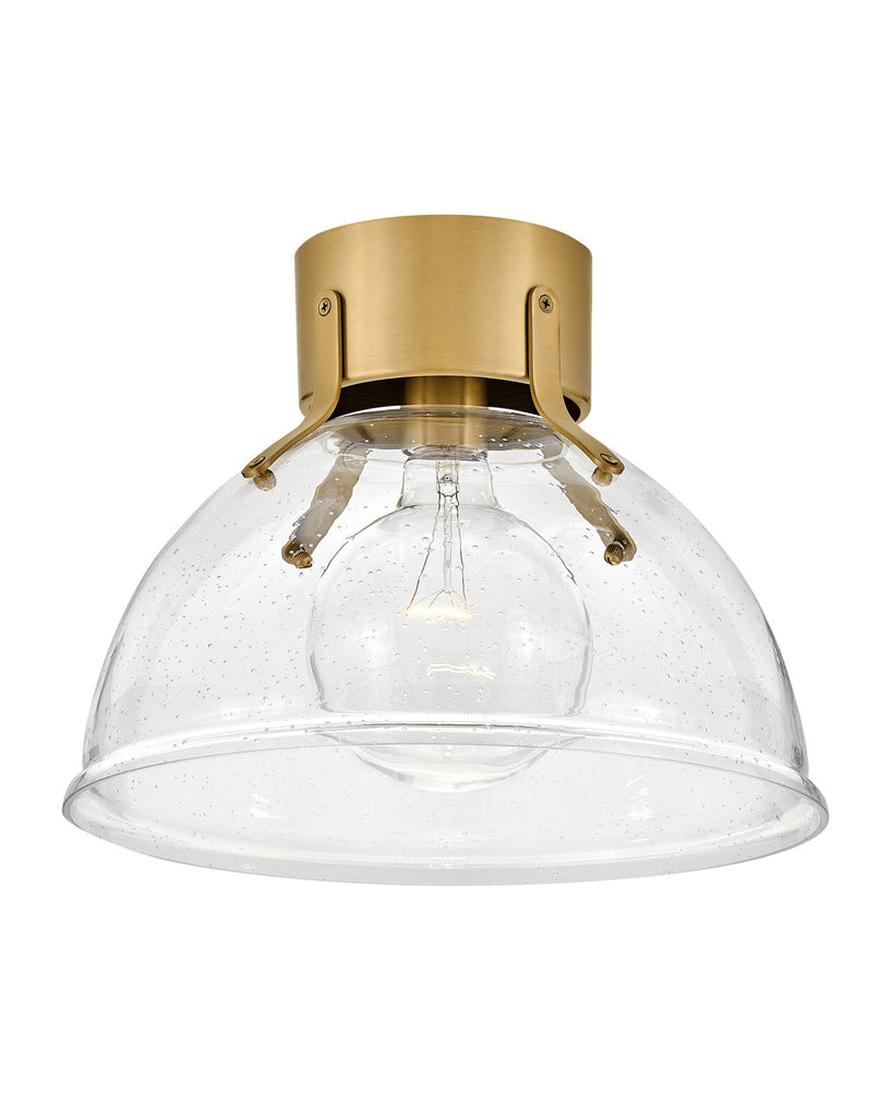 Buy the Argo LED Flush Mount in Heritage Brass with Clear Seedy glass by Hinkley ( SKU# 3481HB-CS )