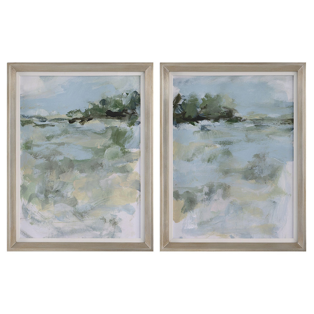 Far Away View Framed Prints, Set/2 in Champagne Silver by Uttermost ( SKU# 41454 )