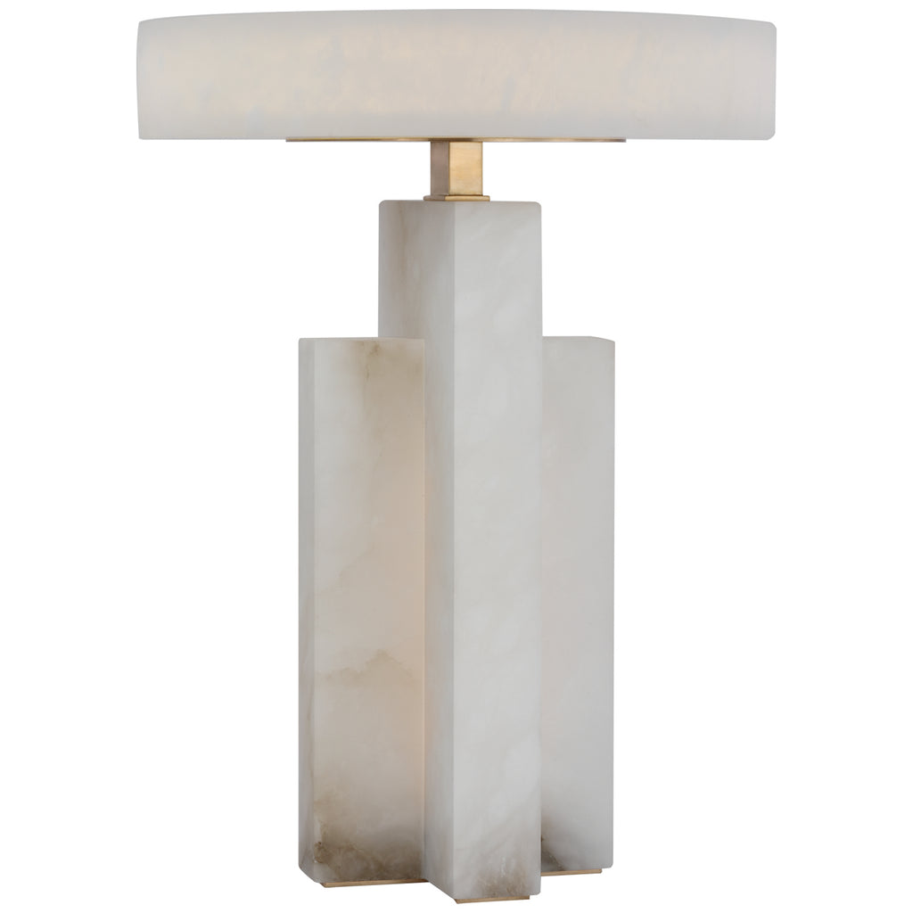 Buy the Trancas LED Table Lamp in Alabaster And Brass by Visual Comfort Signature ( SKU# KW 3922ALB )