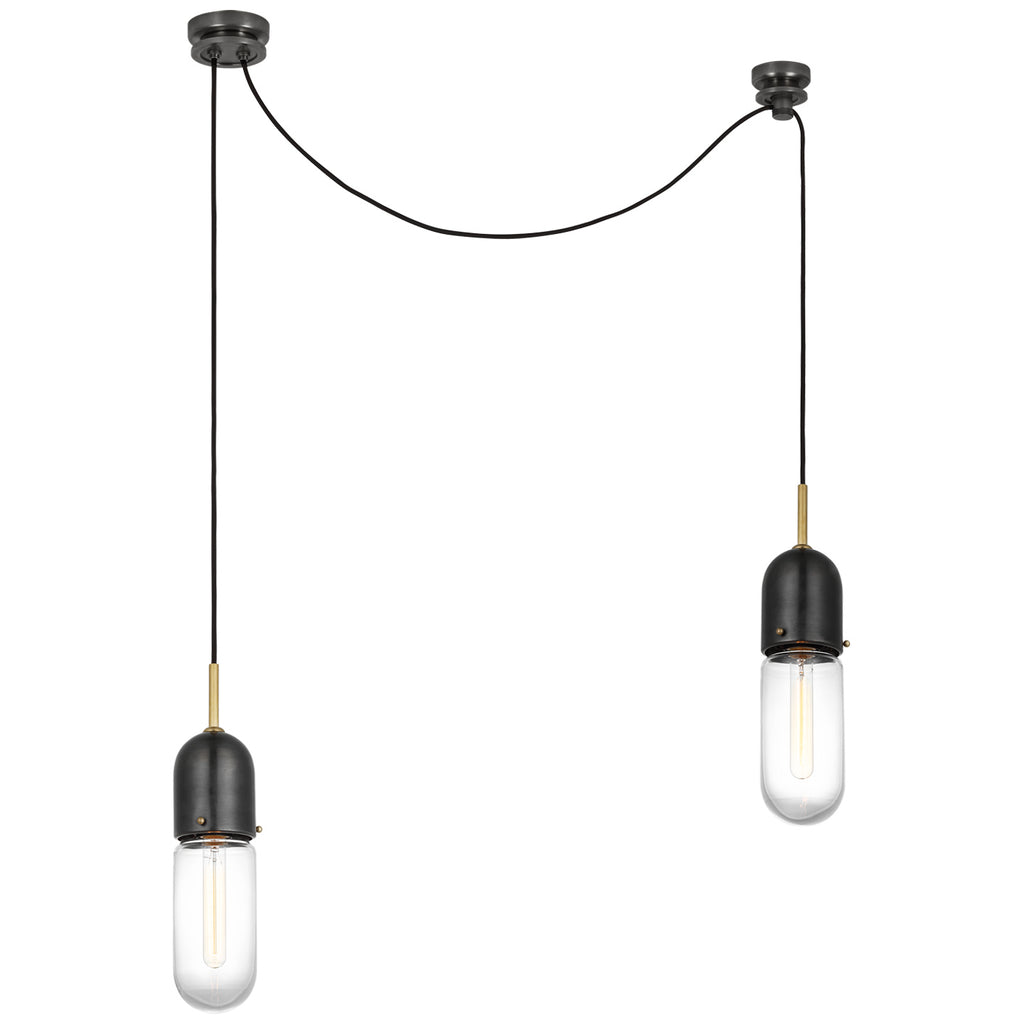 Buy the Junio LED Pendant in Bronze And Brass by Visual Comfort Signature ( SKU# TOB 5645BZ/HAB-CG-2 )