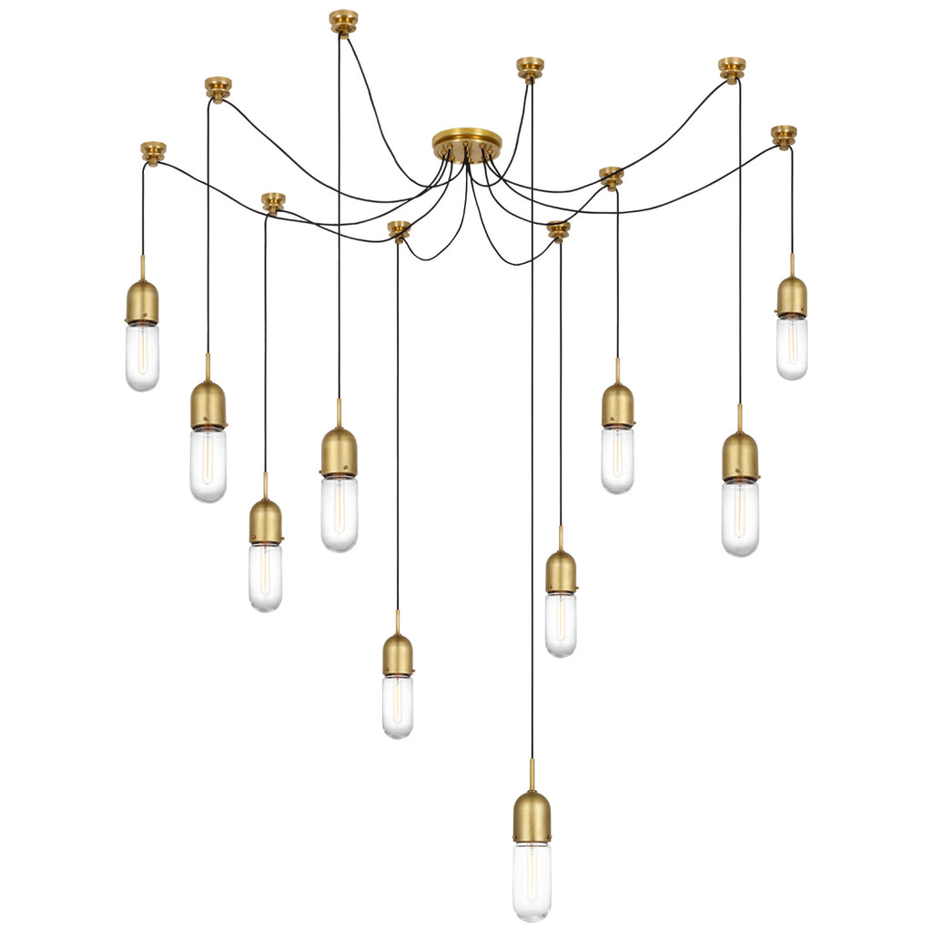 Buy the Junio LED Pendant in Hand-Rubbed Antique Brass by Visual Comfort Signature ( SKU# TOB 5645HAB-CG-10 )