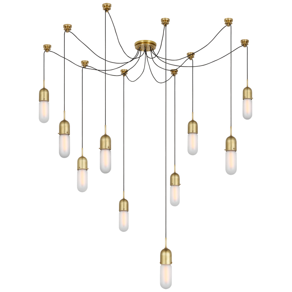 Buy the Junio LED Pendant in Hand-Rubbed Antique Brass by Visual Comfort Signature ( SKU# TOB 5645HAB-FG-10 )