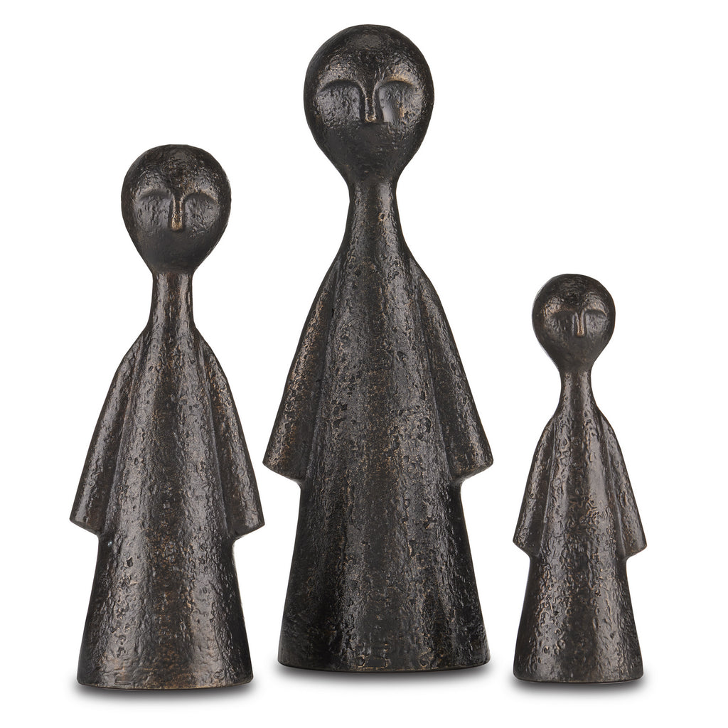 Buy the Ganav Figure Set of 3 in Bronze by Currey and Company ( SKU# 1200-0644 )