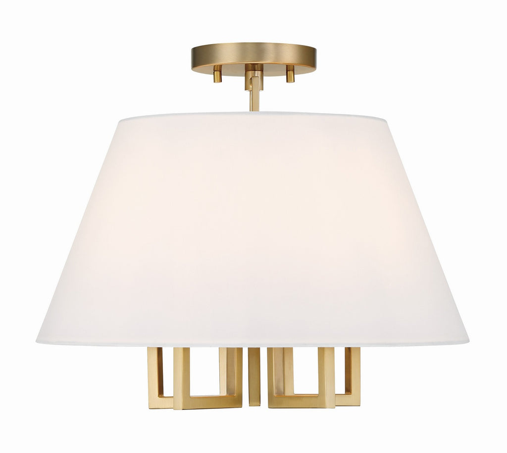 Buy the Westwood Five Light Ceiling Mount in Vibrant Gold by Crystorama ( SKU# 2255-VG_CEILING )
