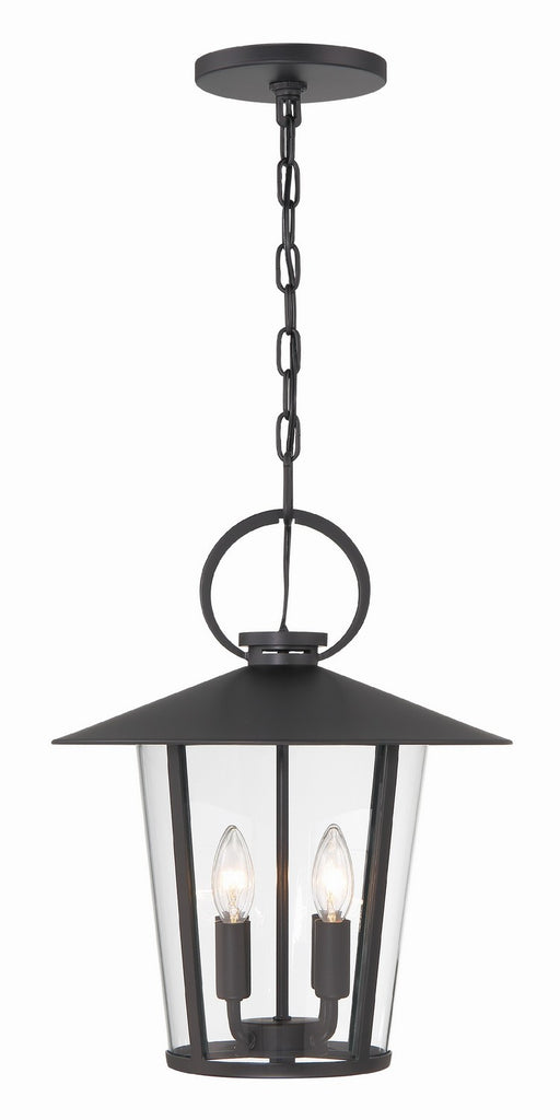 Buy the Andover Four Light Outdoor Chandelier in Matte Black by Crystorama ( SKU# AND-9204-CL-MK )