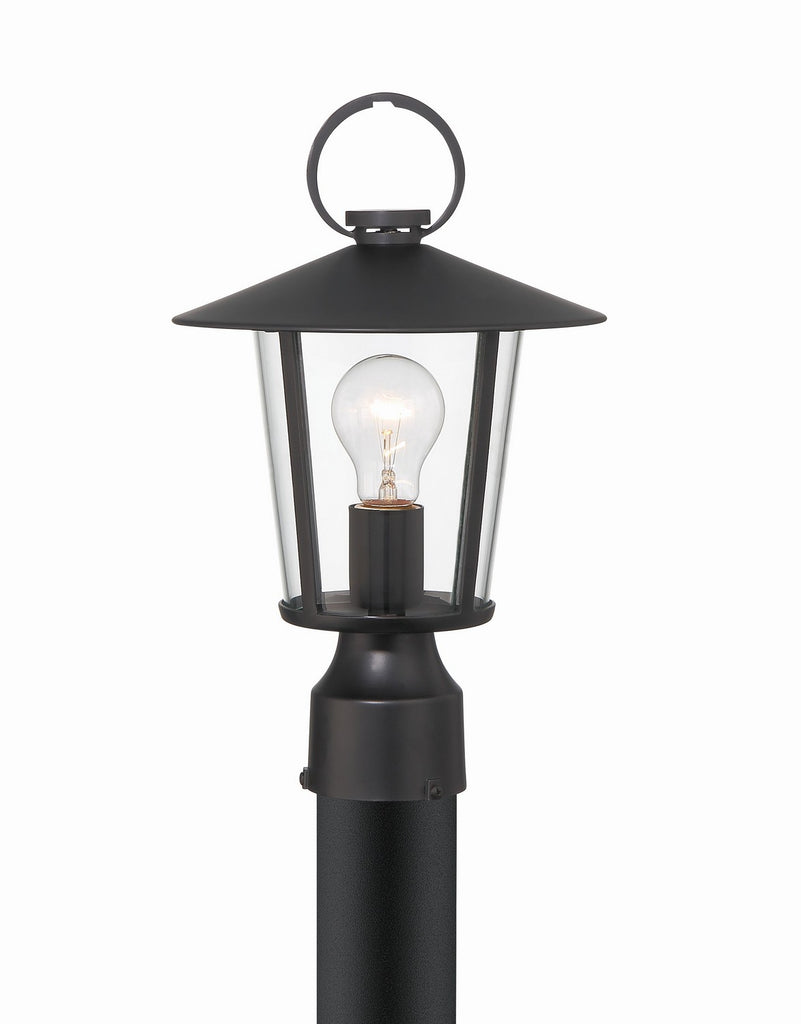 Buy the Andover One Light Outdoor Post Mount in Matte Black by Crystorama ( SKU# AND-9207-CL-MK )