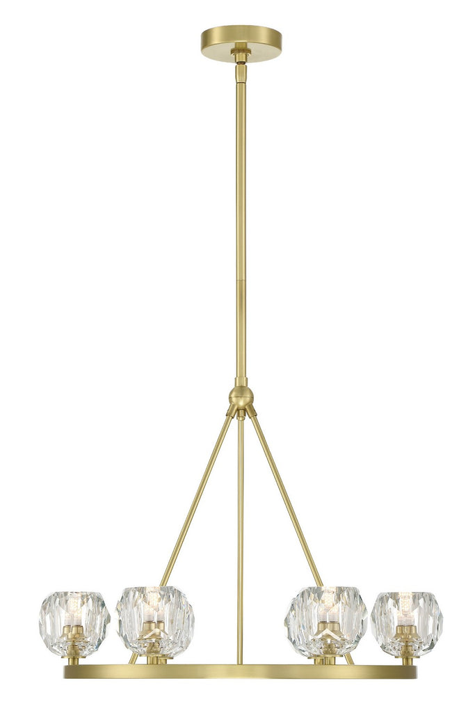 Buy the Aragon LED Chandelier in Soft Brass by Crystorama ( SKU# ARA-10264-SB )