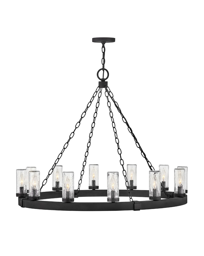 Buy the Sawyer LED Hanging Lantern in Black by Hinkley ( SKU# 29207BK )