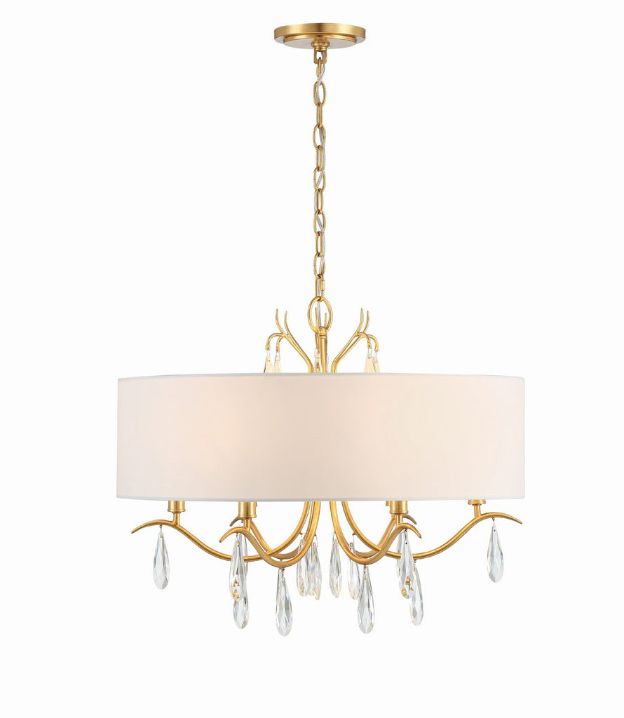 Buy the Rollins Six Light Chandelier in Antique Gold by Crystorama ( SKU# ROL-18806-GA )