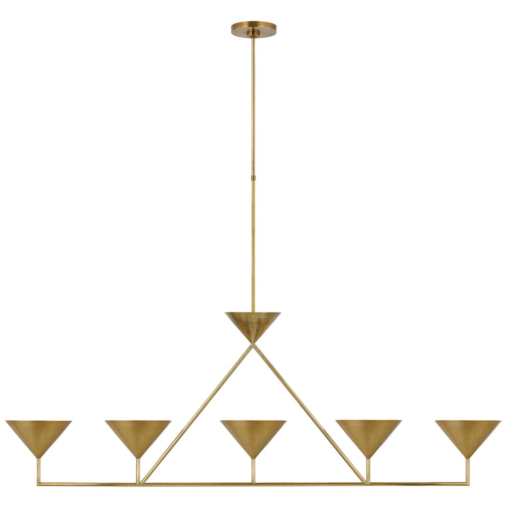 Buy the Orsay LED Linear Chandelier in Hand-Rubbed Antique Brass by Visual Comfort Signature ( SKU# PCD 5216HAB )
