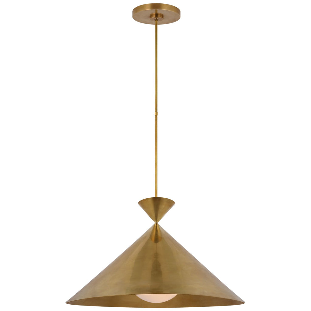 Buy the Orsay LED Pendant in Hand-Rubbed Antique Brass by Visual Comfort Signature ( SKU# PCD 5220HAB-WG )