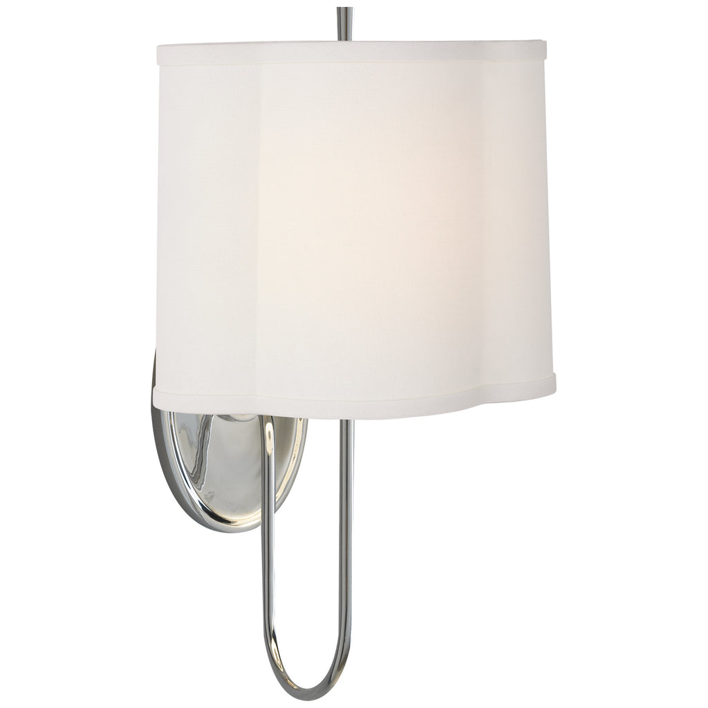 Buy the Simple Scallop One Light Wall Sconce in Soft Silver by Visual Comfort Signature ( SKU# BBL 2017SS-L )