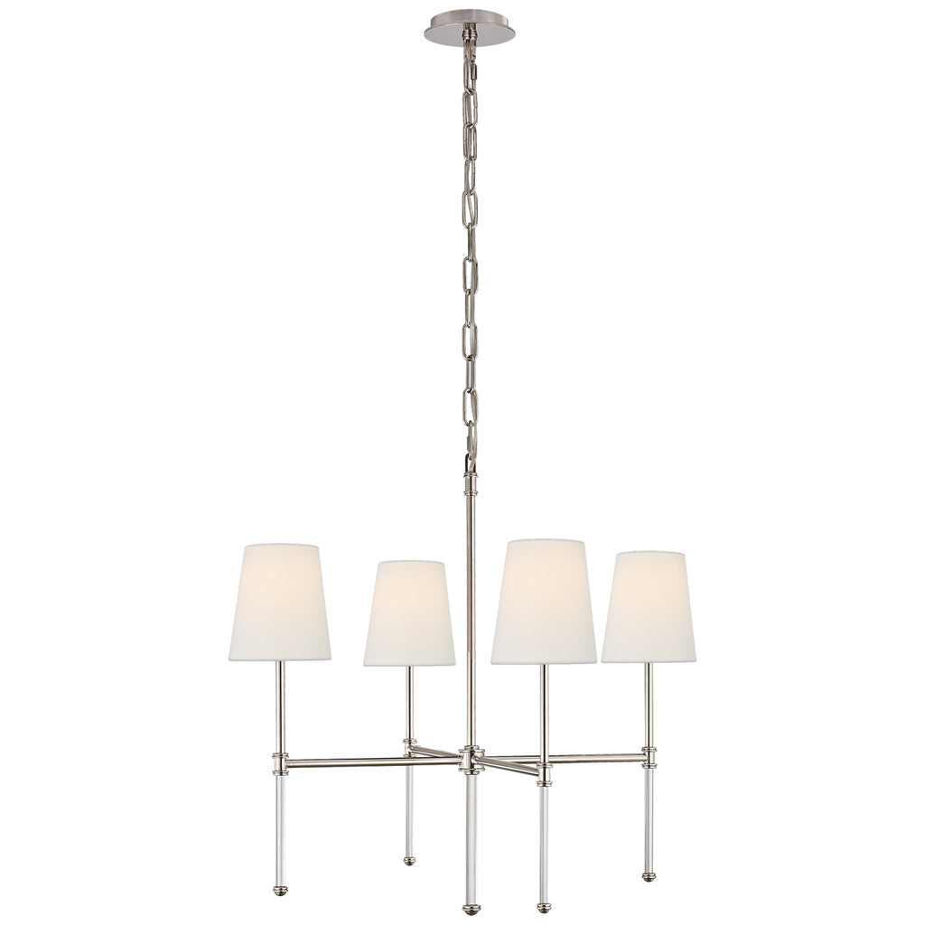 Buy the Camille Four Light Chandelier in Polished Nickel by Visual Comfort Signature ( SKU# SK 5050PN-L )