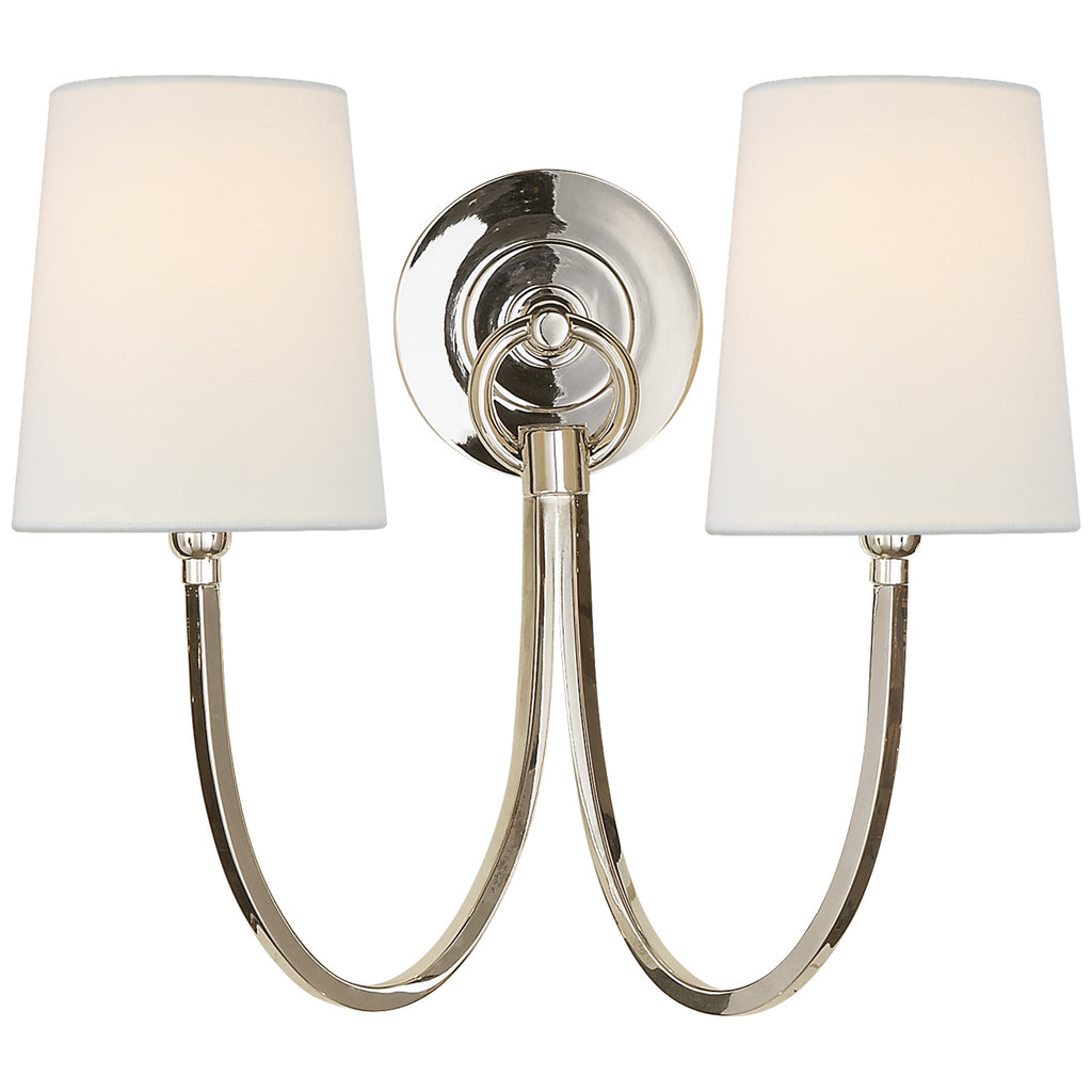 Buy the Reed Two Light Wall Sconce in Polished Nickel by Visual Comfort Signature ( SKU# TOB 2126PN-L )