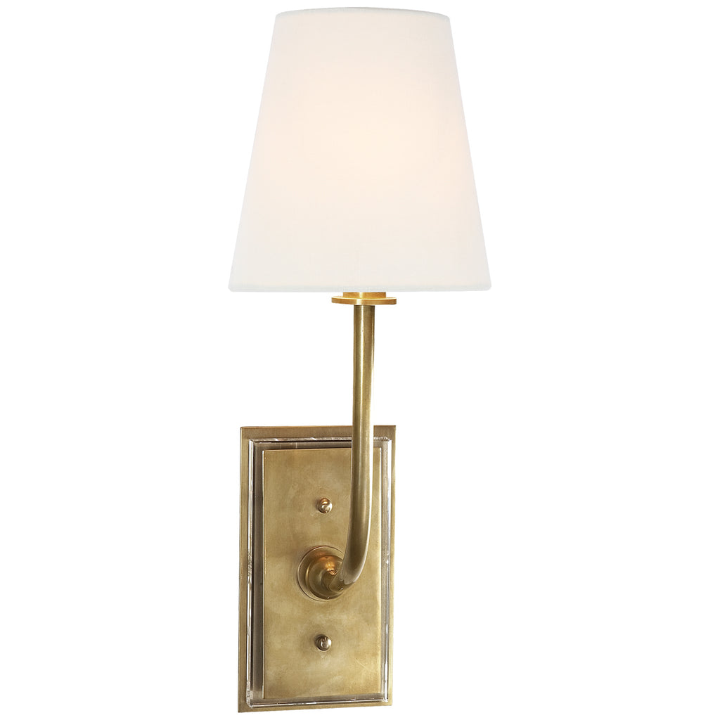 Buy the Hulton One Light Wall Sconce in Hand-Rubbed Antique Brass by Visual Comfort Signature ( SKU# TOB 2190HAB-L )