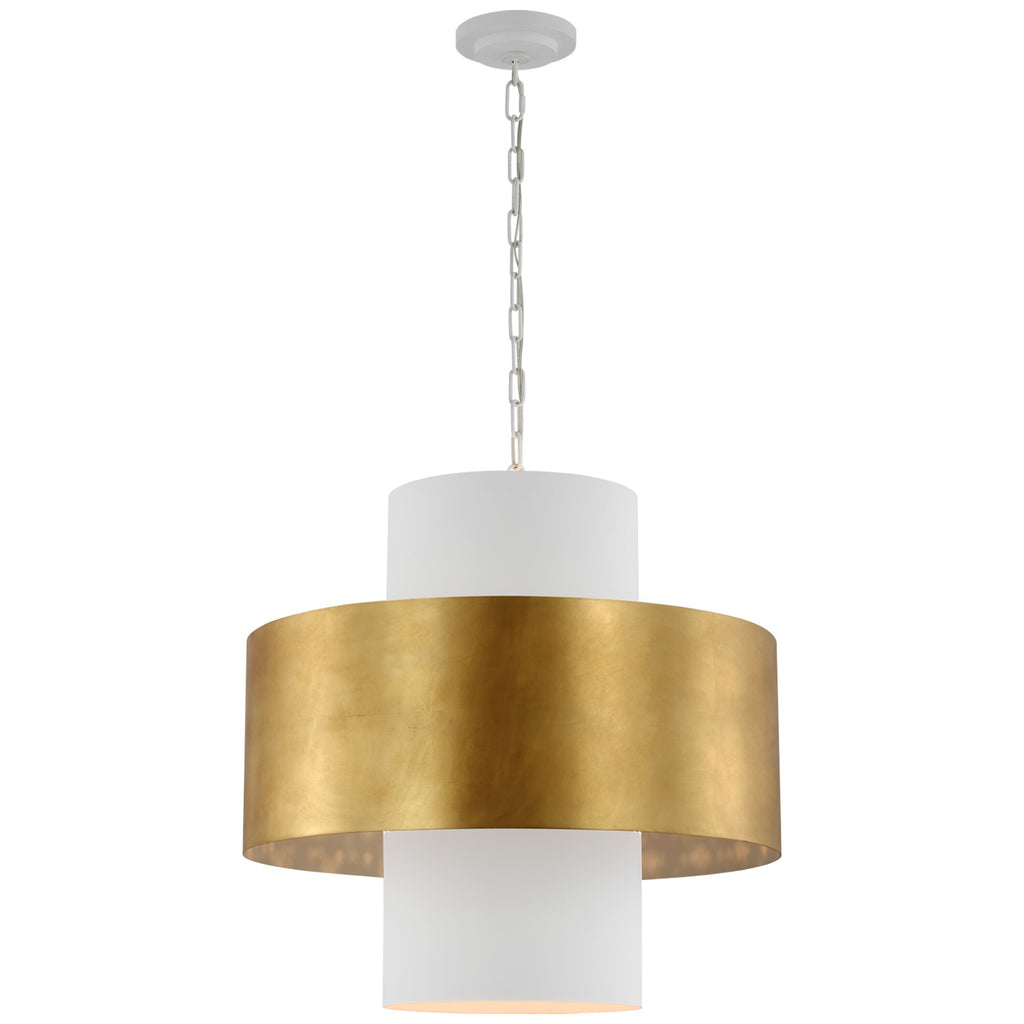 Buy the Chalmette LED Pendant in Plaster White And Gild by Visual Comfort Signature ( SKU# JN 5332PW/G )